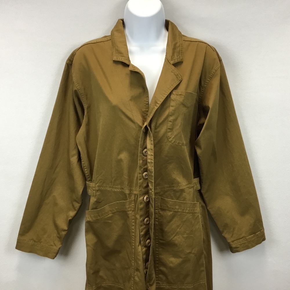Alex Mill Women's Mustard Brown Utility Jumpsuit - Picture 3 of 14
